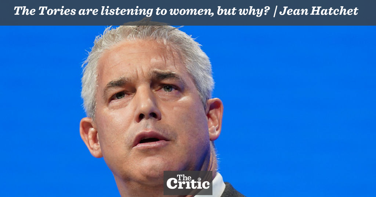 The Tories are listening to women, but why? | Jean Hatchet | The Critic ...