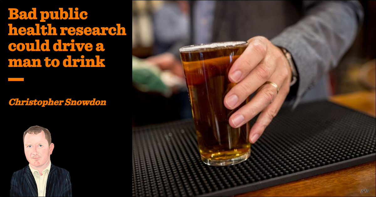 Bad public health research could drive a man to drink