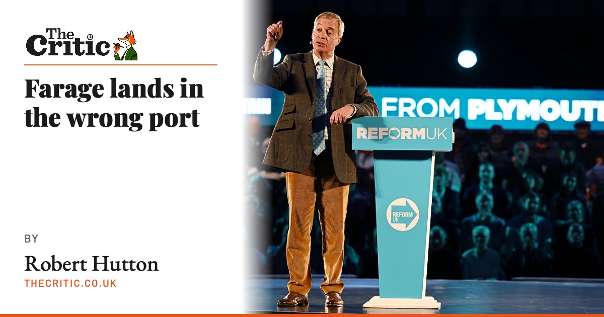 Farage lands in the wrong port